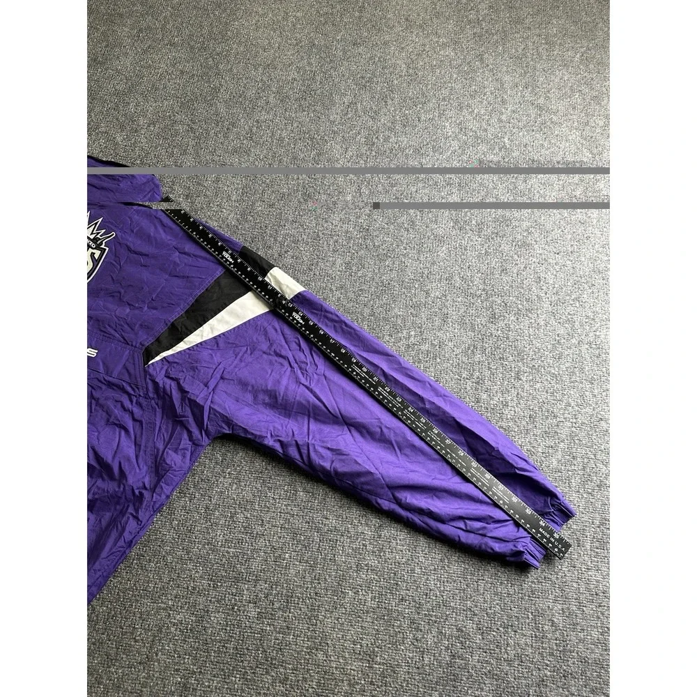 Mens Reebok Sacramento Kings Full Zip Windbreaker Jacket Purple, Size 2XL